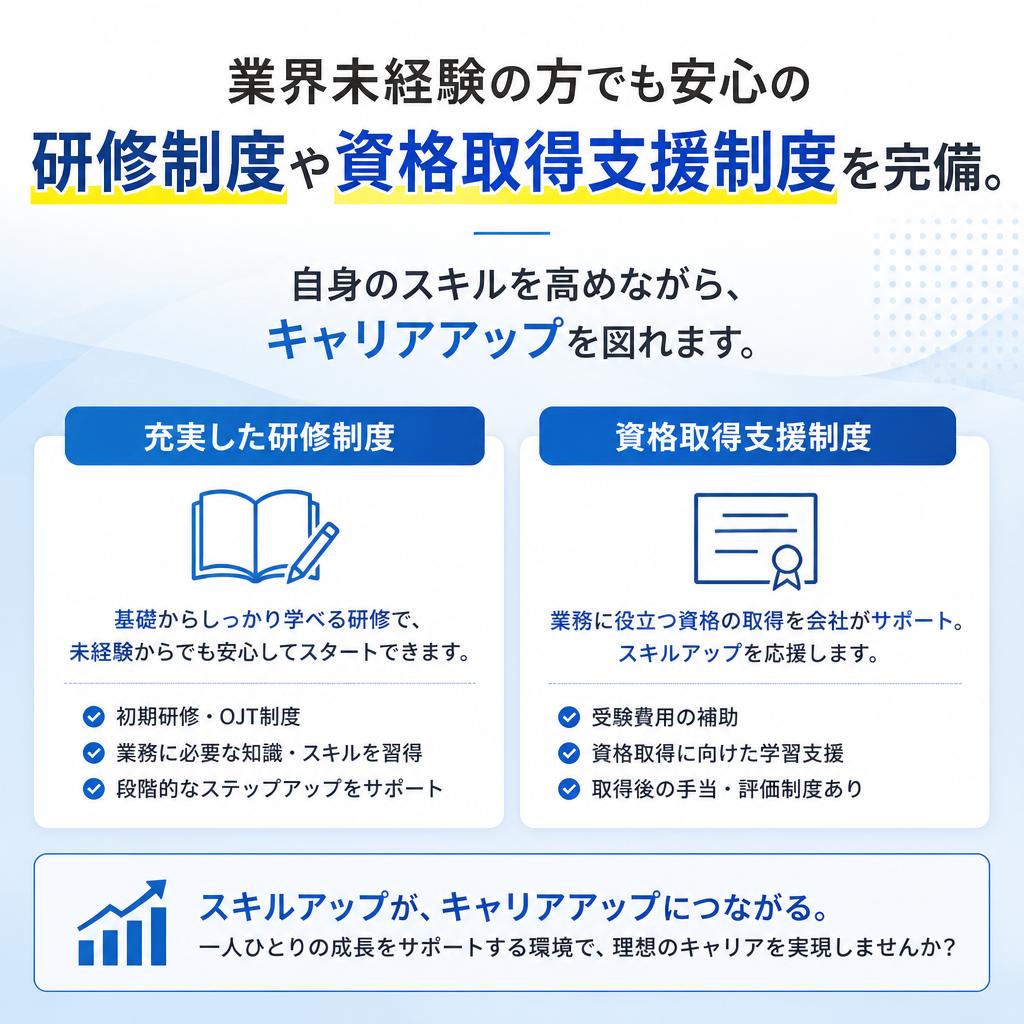 成長を促進するサポート体制