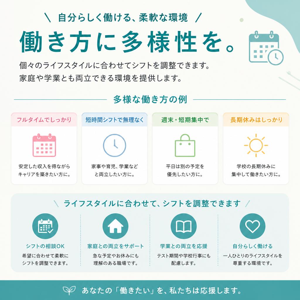 自分らしい働き方が可能