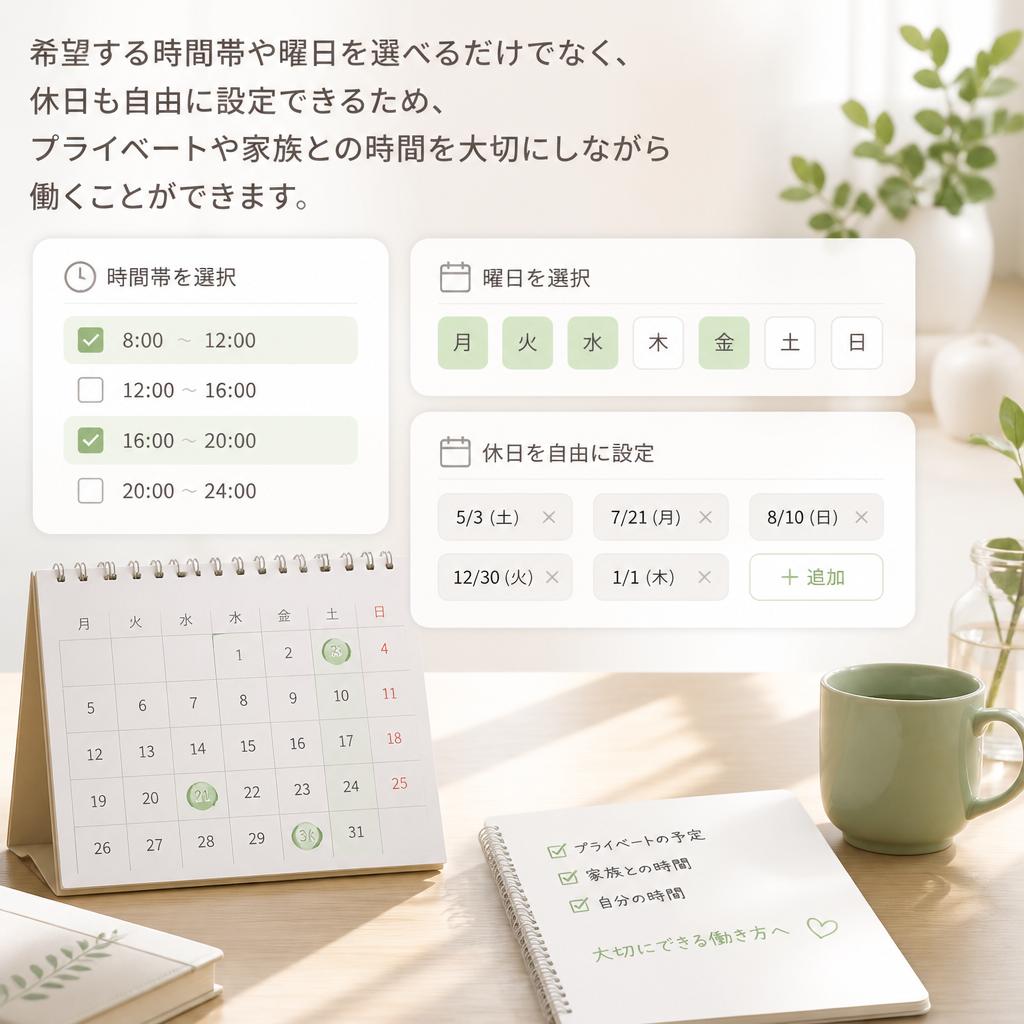 働き方を自由に選べる