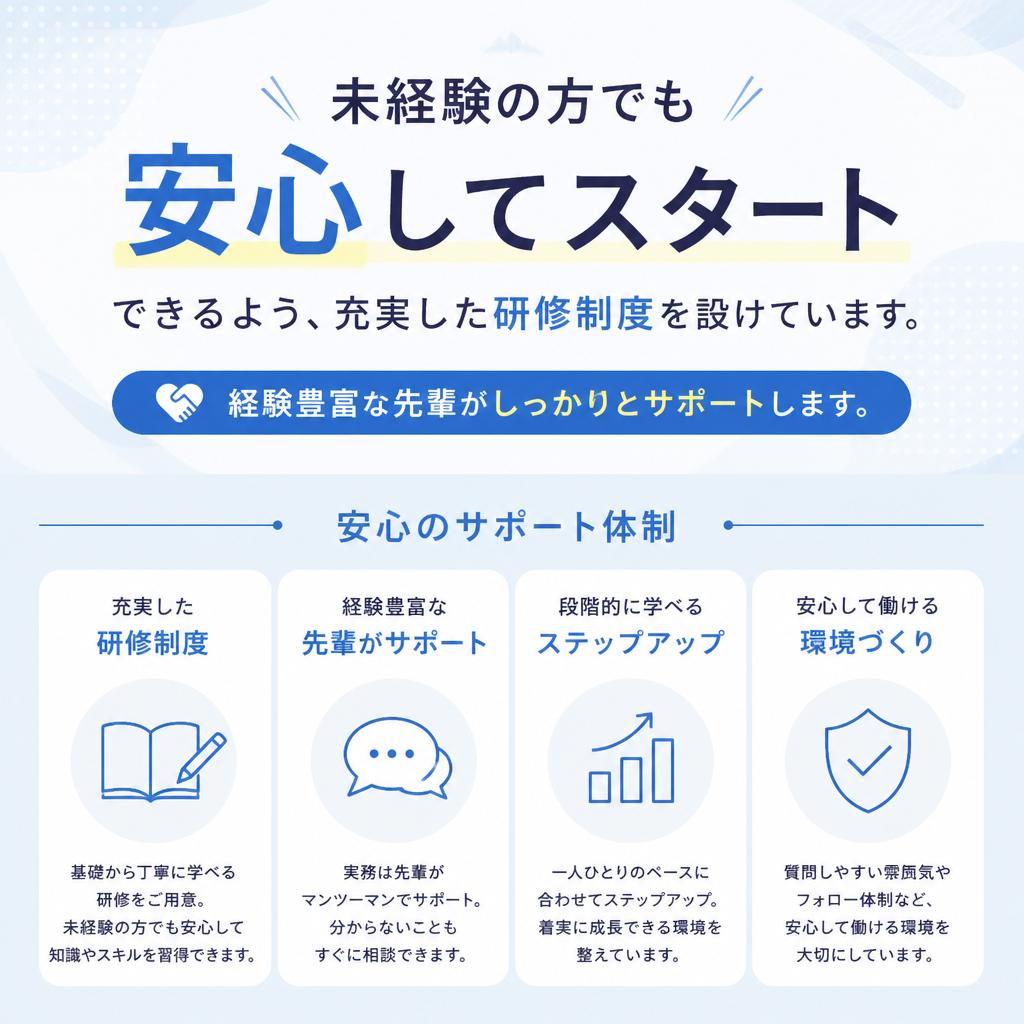 安心の研修制度