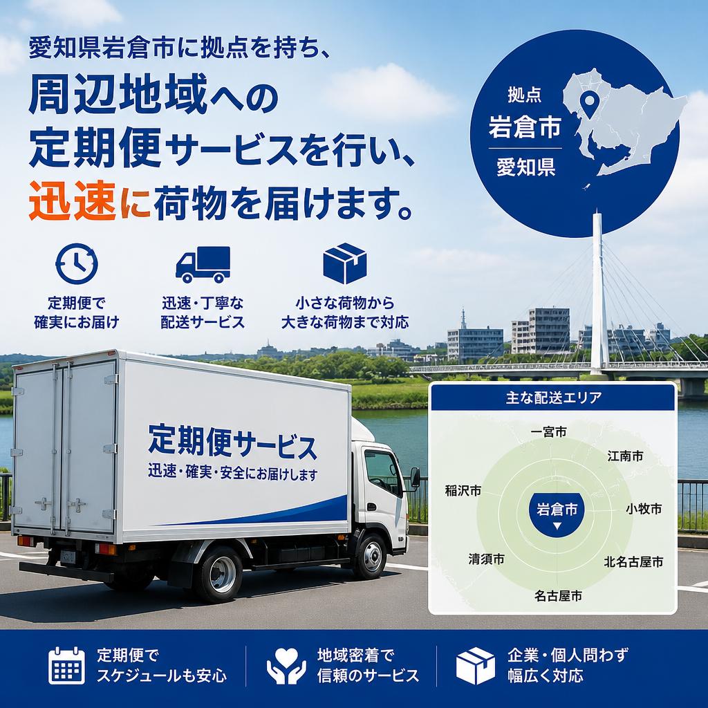 岩倉市を拠点にした迅速配送