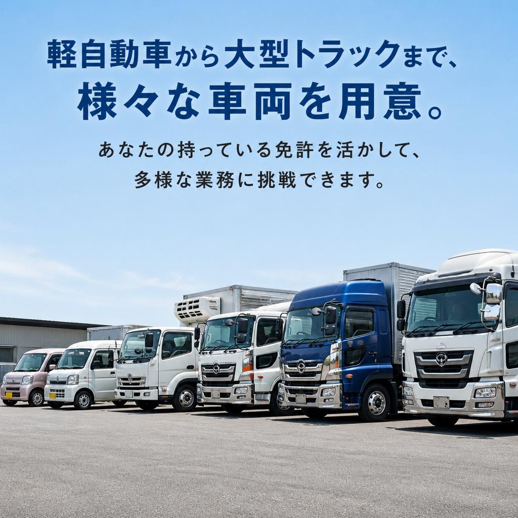 幅広い車両と多様な業務