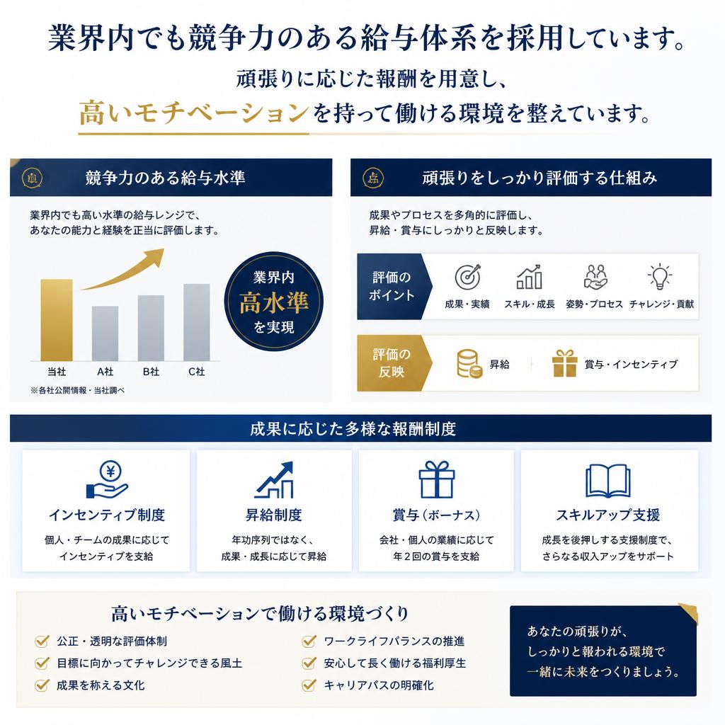 高待遇・高給与を実現