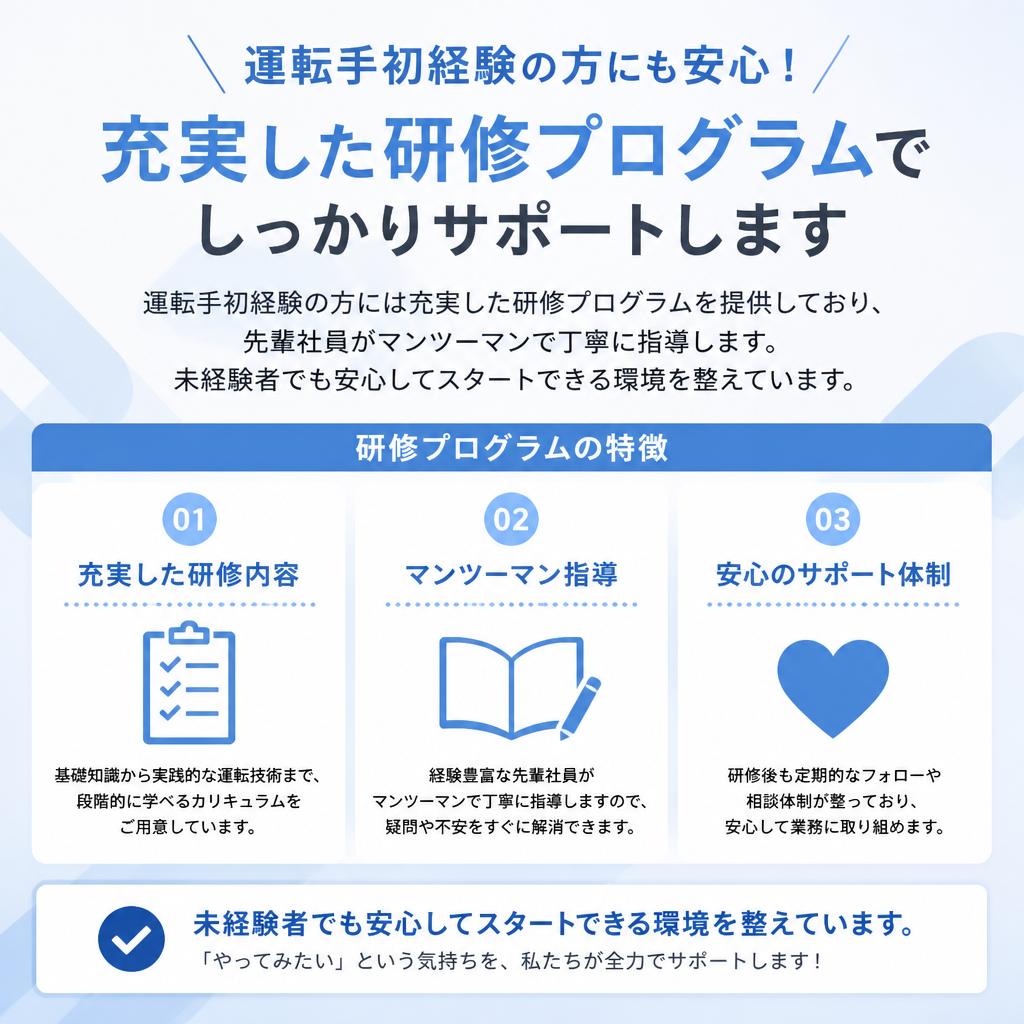 未経験者でも安心のサポート体制
