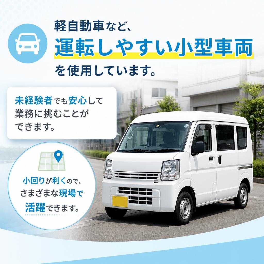 安心して運転できる小型車両
