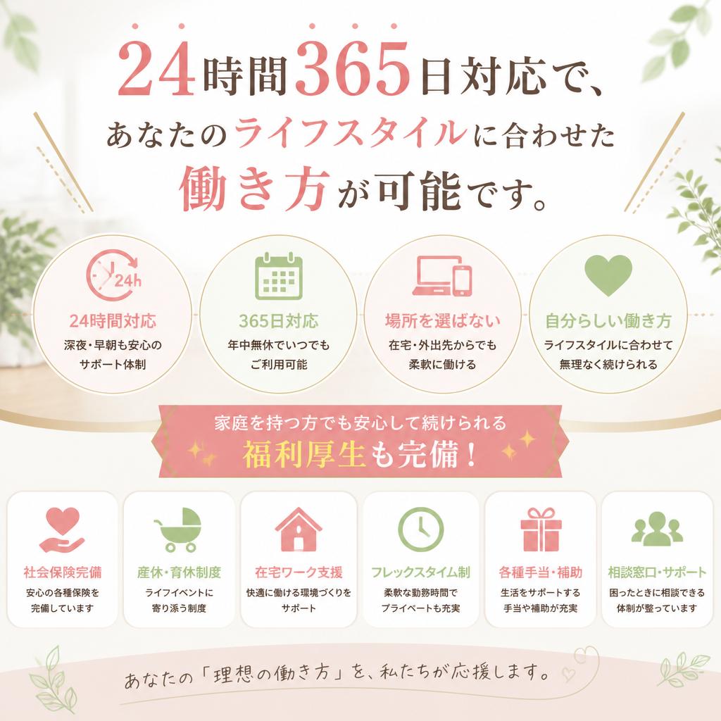 働きやすいシフトと待遇