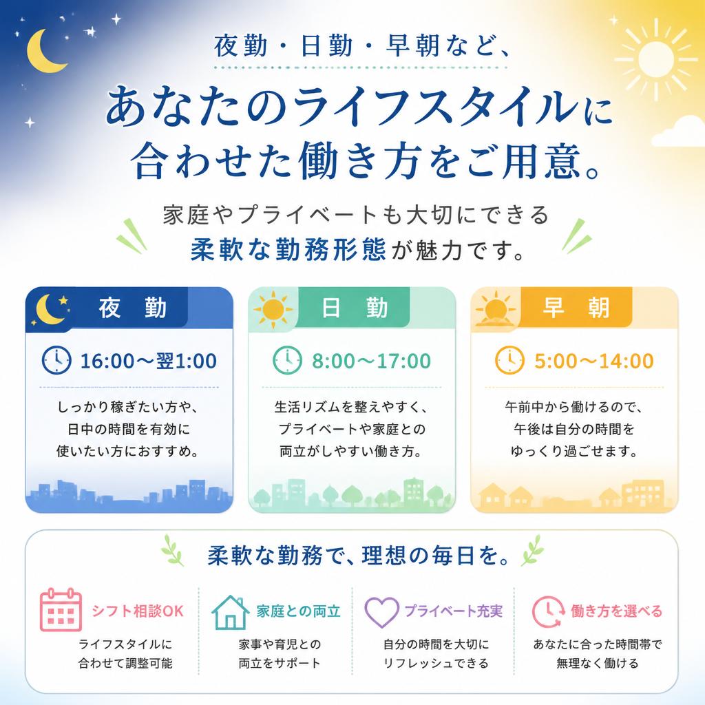 プライベート重視！多様な働き方を提案
