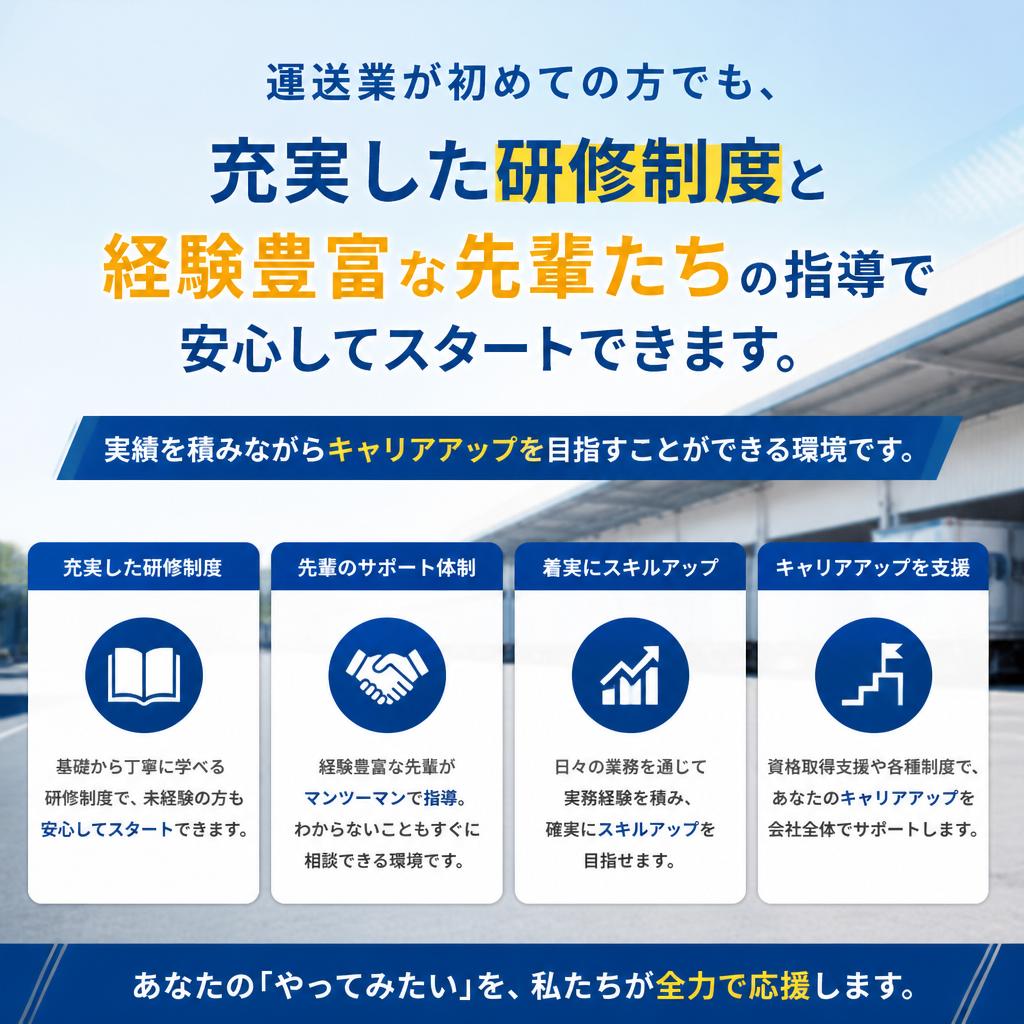 未経験でも安心のサポート体制