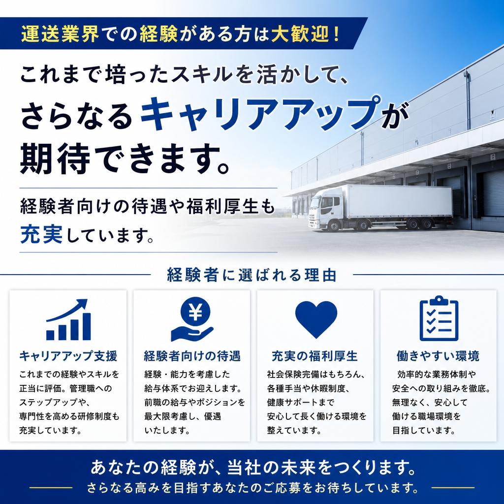 経験者優遇！キャリアアップのチャンス