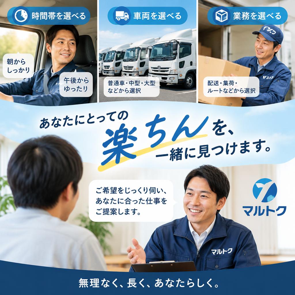 「楽ちん」は、無理なく続けられる働き方から。