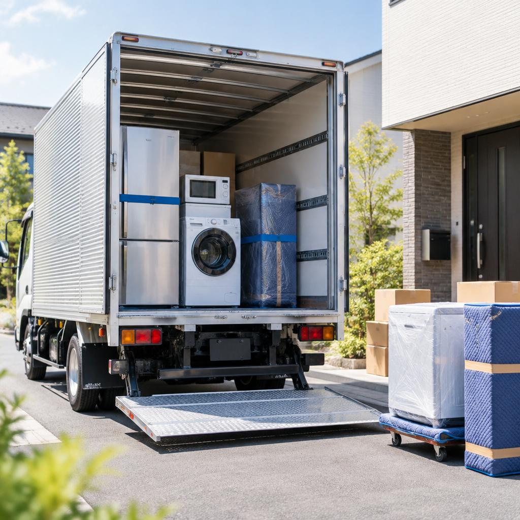 2t車で、家電を必要な場所へ丁寧にお届け